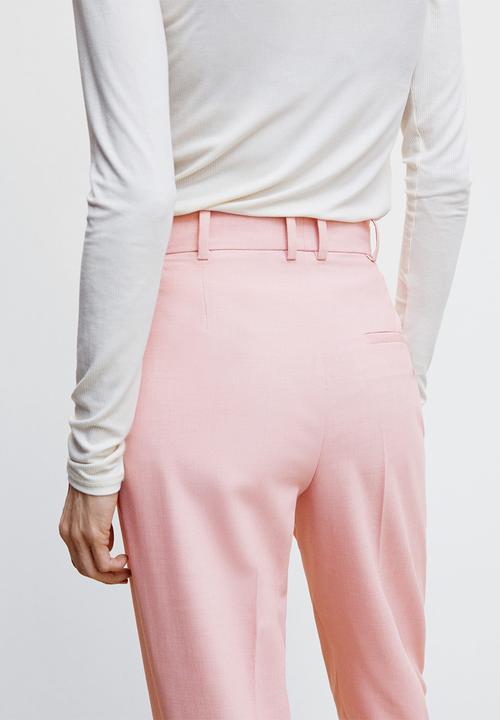 MANGO - Trousers borevi - mid pink
