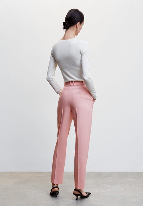 MANGO - Trousers borevi - mid pink