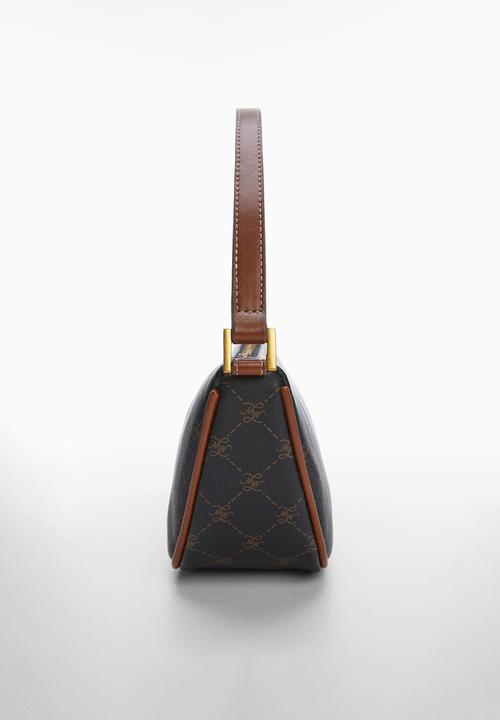 MANGO - Bag yvonne - black & brown 