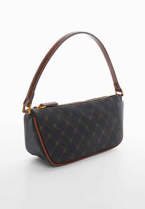 MANGO - Bag yvonne - black & brown 