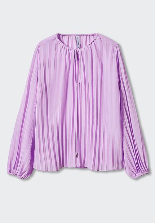 MANGO - Plus blouse plis - light pastel purple