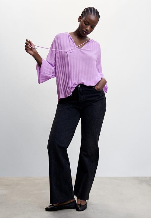 MANGO - Plus blouse plis - light pastel purple
