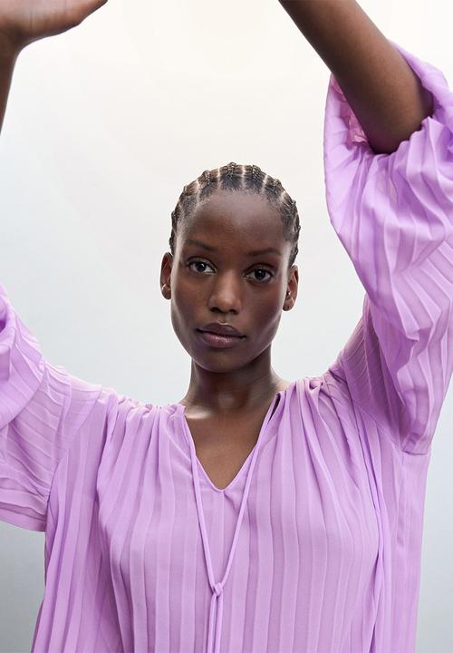 MANGO - Plus blouse plis - light pastel purple
