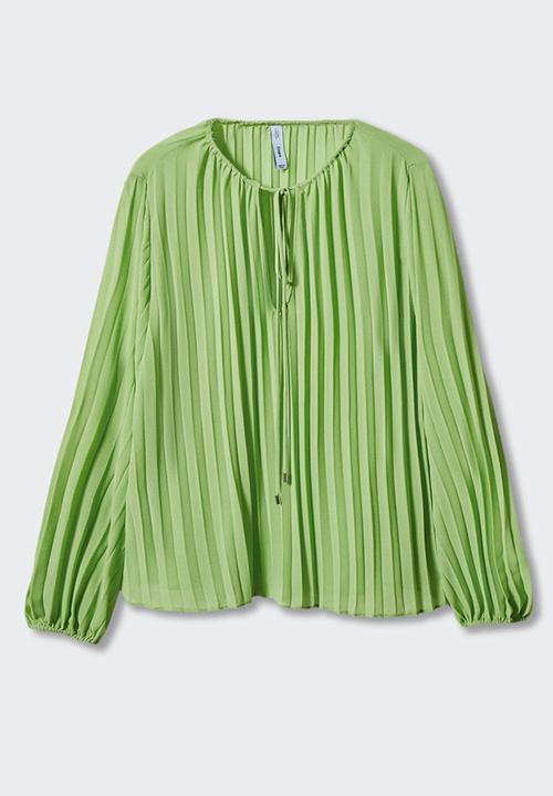 MANGO - Plus blouse plis - green