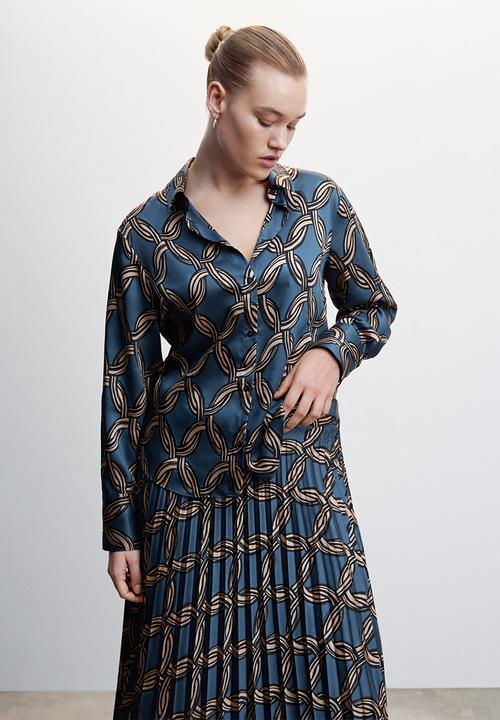 MANGO - Plus shirt katea - mid blue