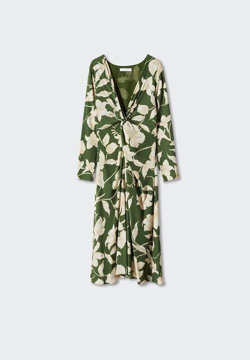MANGO - Dress grass - green 
