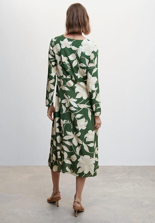 MANGO - Dress grass - green 