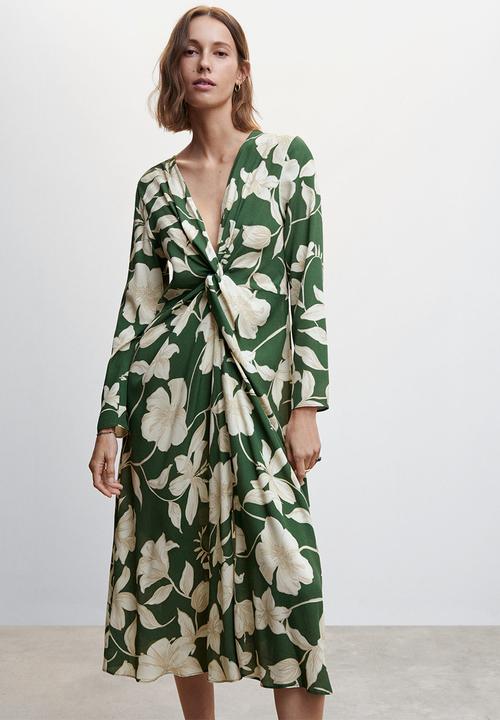 MANGO - Dress grass - green 