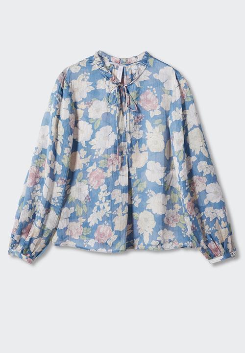MANGO - Plus blouse kuk - mid blue