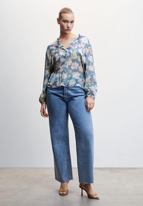 MANGO - Plus blouse kuk - mid blue