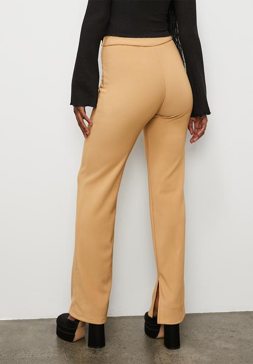 Blake - Side slit wide leg - tan