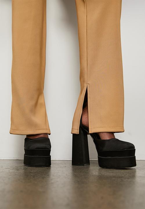Blake - Side slit wide leg - tan