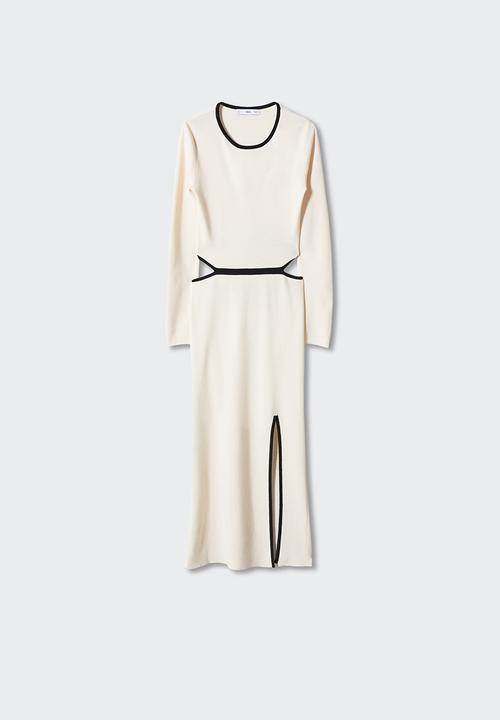 MANGO - Dress piping - beige