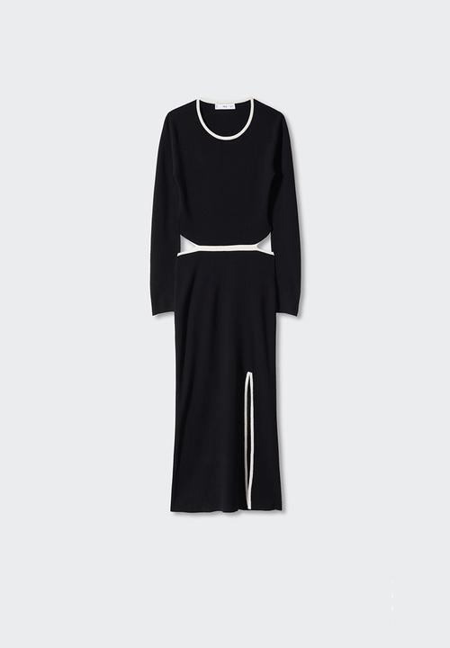 MANGO - Dress piping - black 