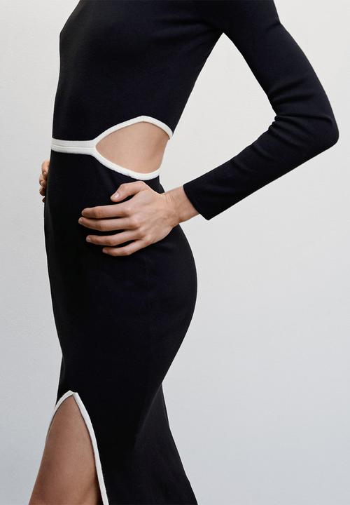 MANGO - Dress piping - black 