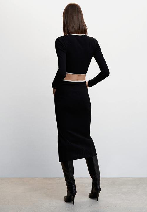 MANGO - Dress piping - black 