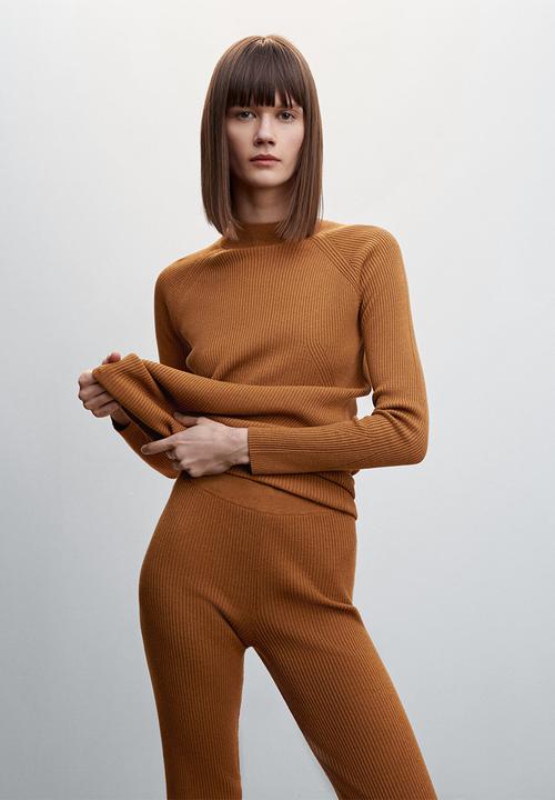 MANGO - Trousers layers - mid brown