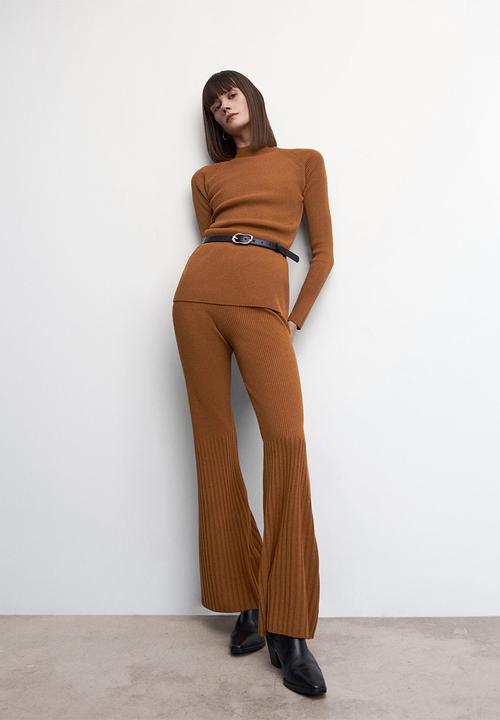 MANGO - Trousers layers - mid brown
