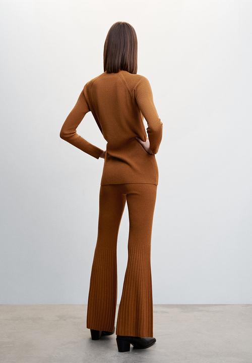 MANGO - Trousers layers - mid brown