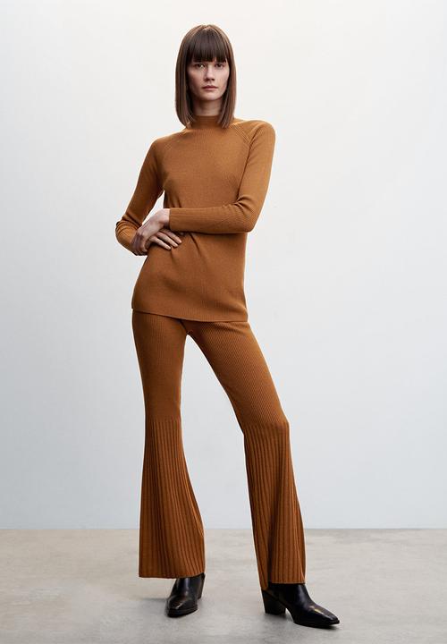 MANGO - Trousers layers - mid brown