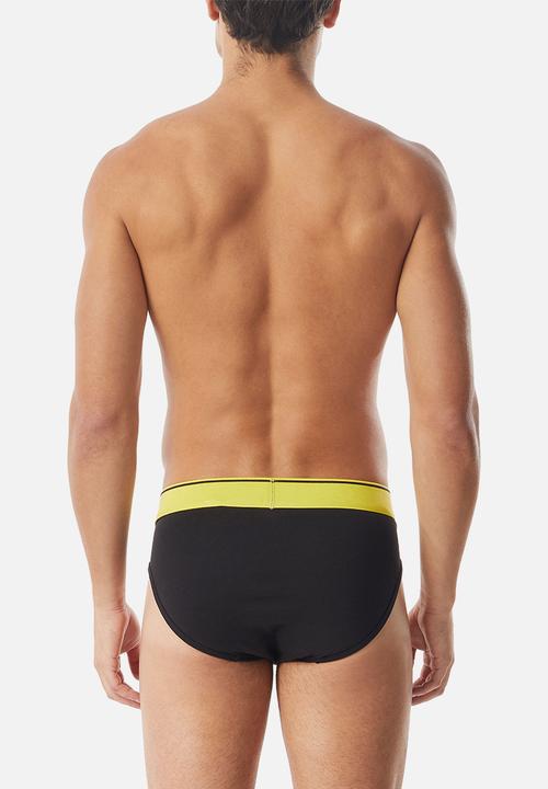 Diesel  - Umbr-andre 3 pack briefs - black/contrast waistband
