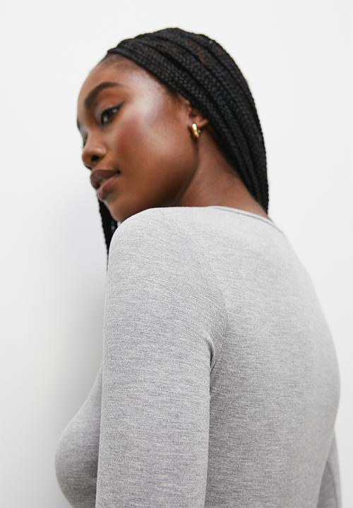Blake - 2-Pack notch neck tee - light grey melange & fatigue
