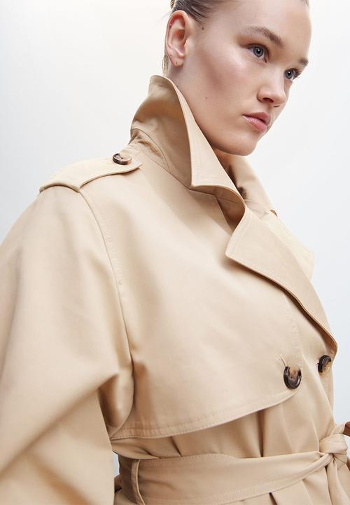 MANGO - Plus trench coat angela - light beige