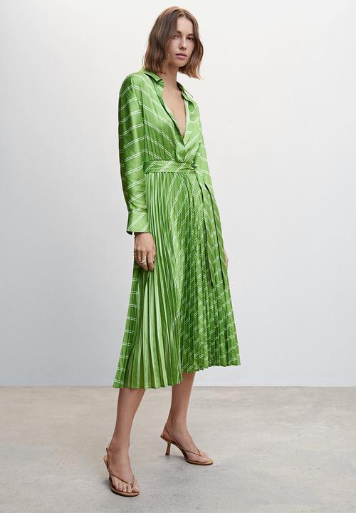 MANGO - Dress galo - green