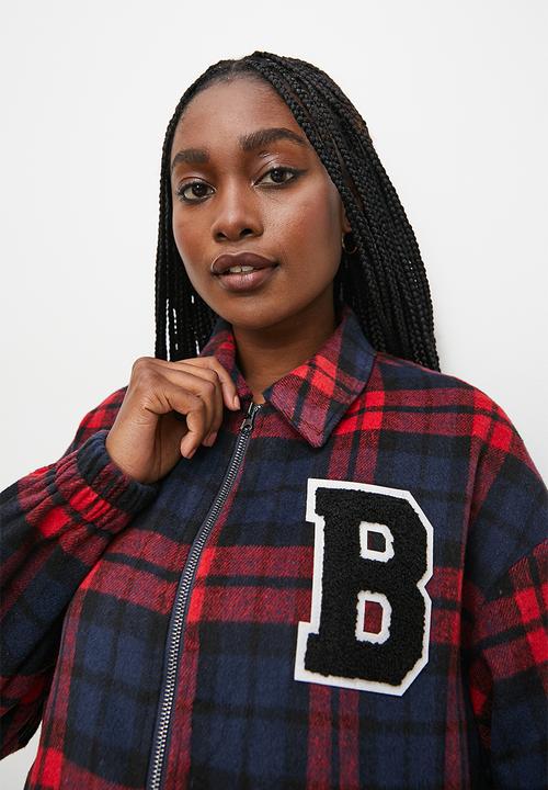 Blake - Check bomber - red & navy