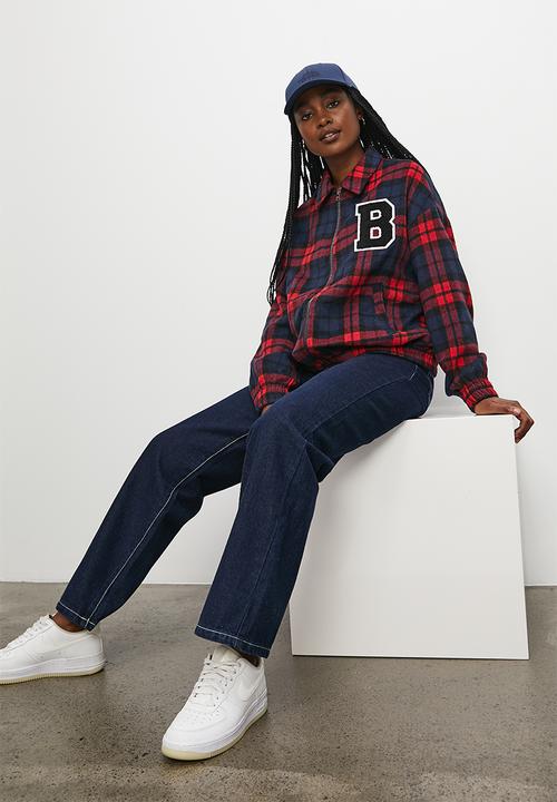 Blake - Check bomber - red & navy