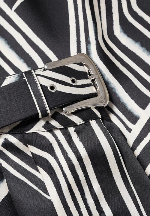MANGO - Trousers diamond - black