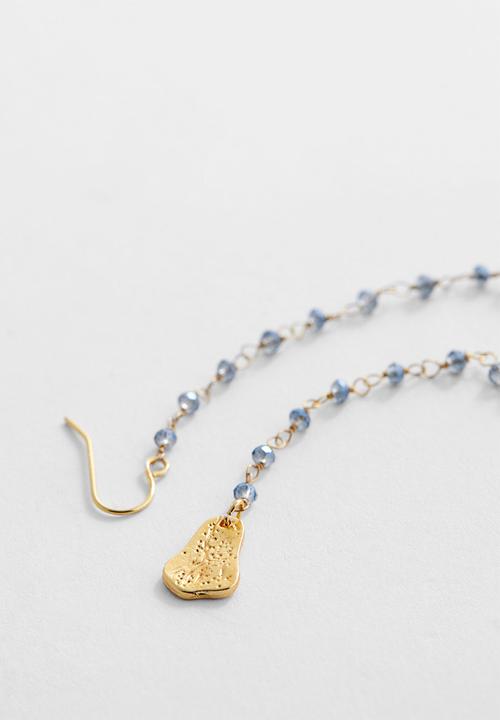 MANGO - Earrings rene - blue & gold