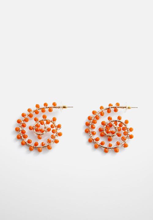 MANGO - Earrings rubi - orange