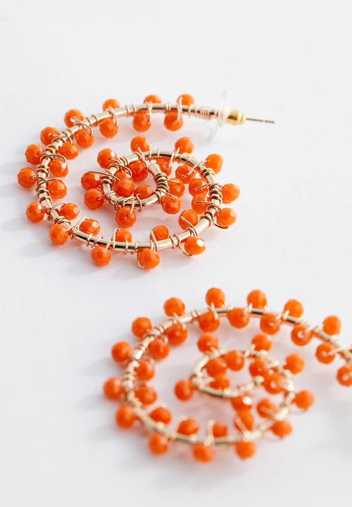 MANGO - Earrings rubi - orange