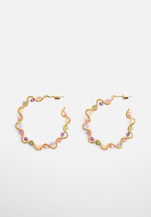 MANGO - Earrings ronda - gold