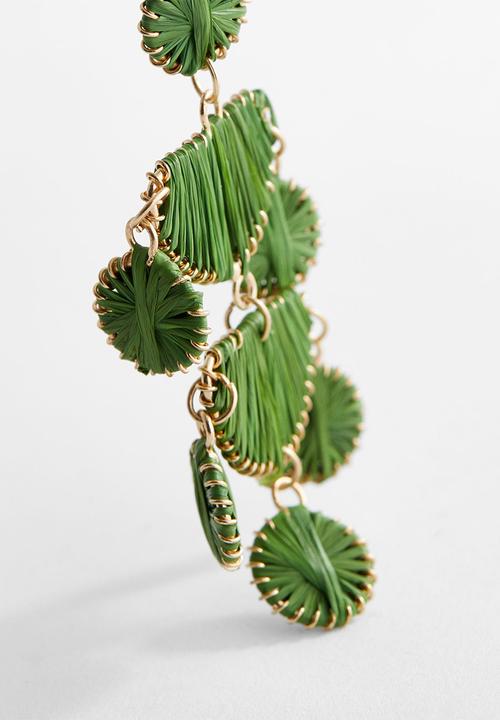 MANGO - Earrings ruth - green