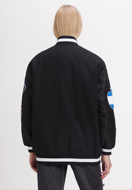 Tommy Hilfiger - Oversized letterman jacket - black