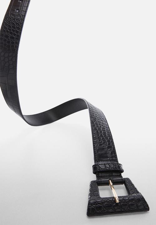 MANGO - Belt rosso - black