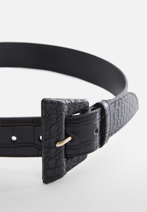 MANGO - Belt rosso - black