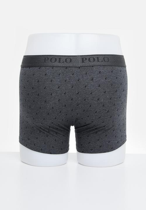 POLO - Men aop pony knit boxer - charcoal