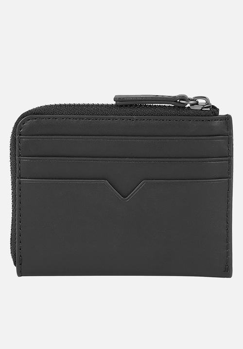 Tommy Hilfiger - Th modern leather cc with zip - black