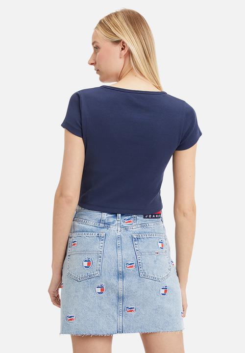 Tommy Hilfiger - Baby crp essential rib vneck tee - twilight navy