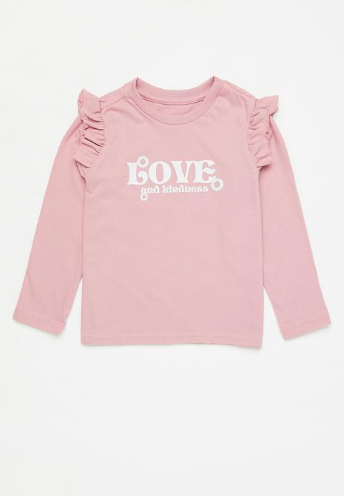 Pop Candy - 2 Pack graphic tees - rose pink & yellow interlock