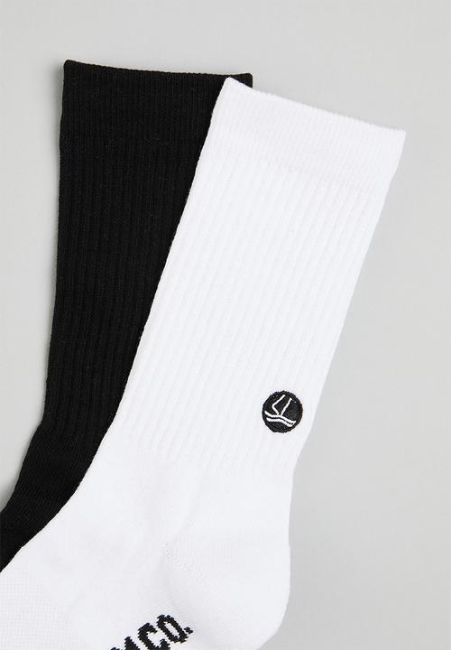 Cutty - Mens tube sock - black/white 