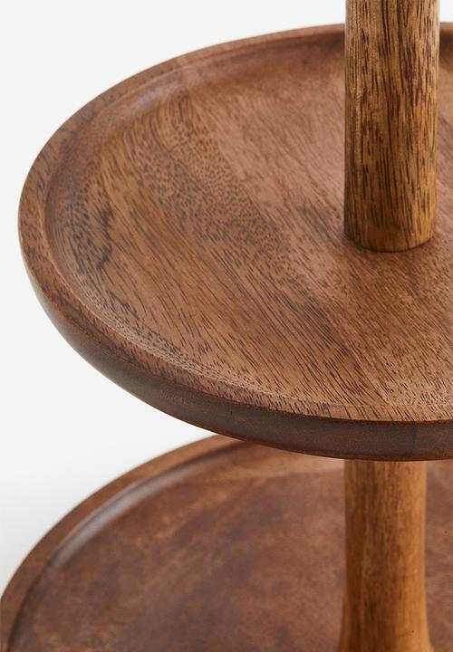 H&M - Wooden cake stand - brown