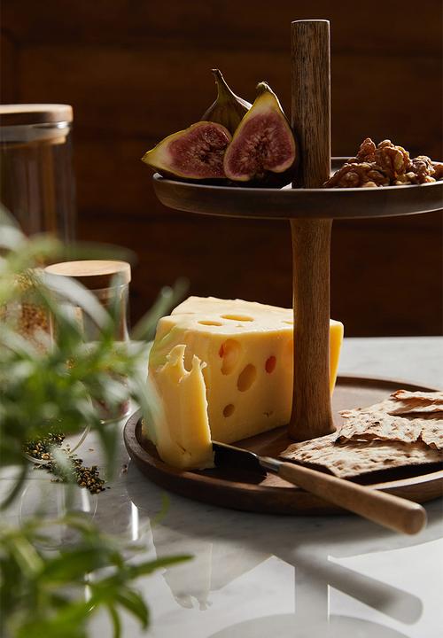 H&M - Wooden cake stand - brown