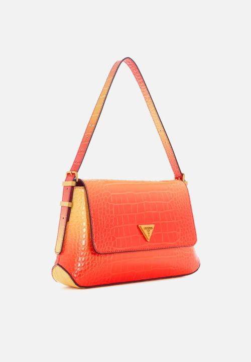 GUESS - Desideria flap shoulder bag - bellini ombre