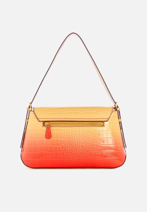 GUESS - Desideria flap shoulder bag - bellini ombre