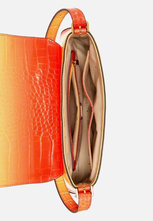 GUESS - Desideria flap shoulder bag - bellini ombre