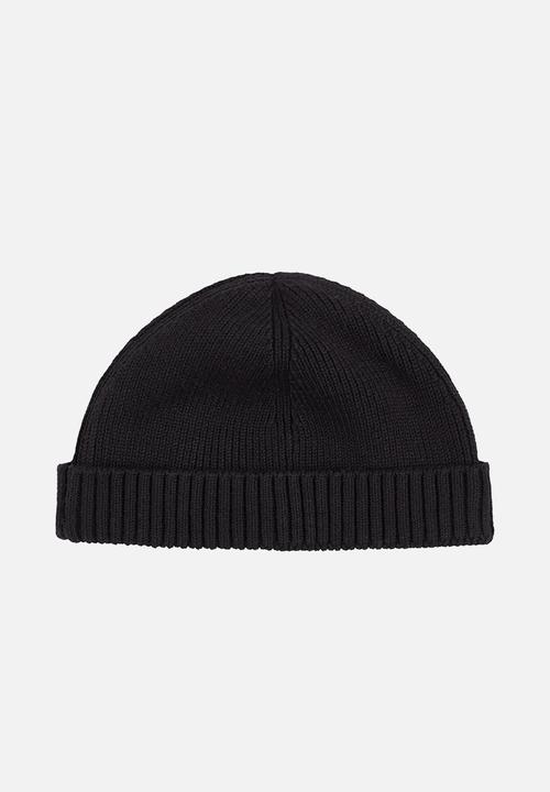 Tommy Hilfiger - Th flag short beanie - black